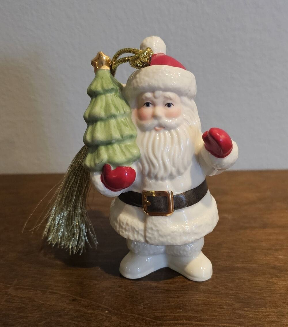 Lenox Very Merry Porcelain Santa Clause Christmas Tree Ornament No Box